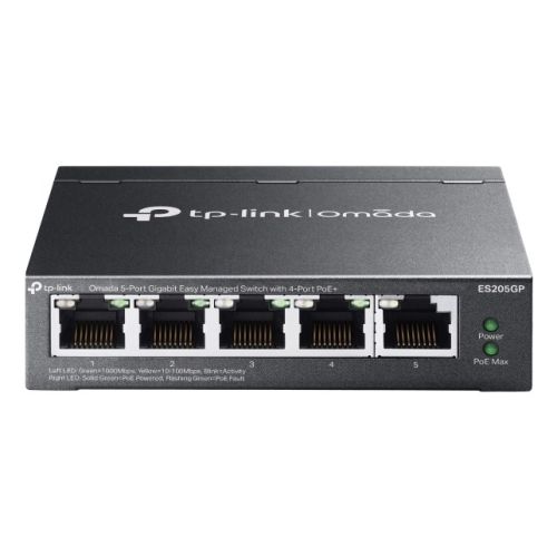 TP-Link Omada 5-Port Gigabit Easy Managed Switch with 4-Port PoE+ (ES205G)