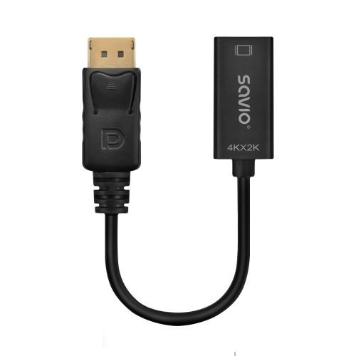 Adapter Savio DisplayPort (M) v1.2 - HDMI A (F) v1.4, 4K, AK-62 (AK-62)