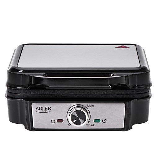 Adler AD 3083 waffle iron 4 waffle 1800 W Black, Silver (AD 3083)
