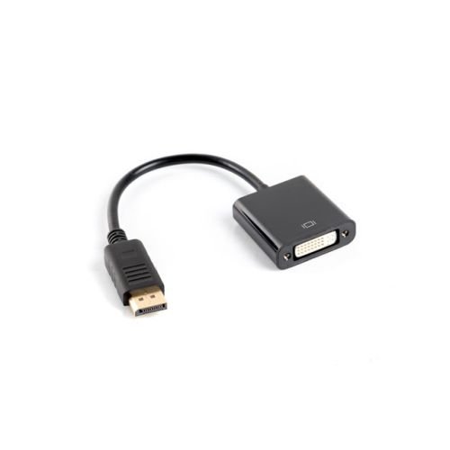 Lanberg AD-0007-BK video cable adapter 0.1 m DisplayPort DVI-D Black (AD-0007-BK)