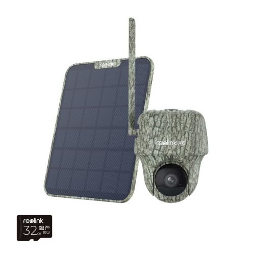 Reolink Go Series G450 with Solar Panel 2 - 4K 4G LTE PT Wildlife Cam, Animal Detection & Recognition, 360° View, 32GB microSD card (Go Series G450 with Solar Panel)