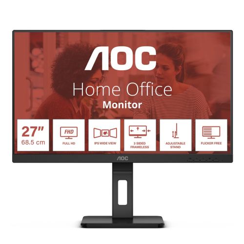 AOC E3 27E3QAF computer monitor 68.6 cm (27") 1920 x 1080 pixels Black (27E3QAF)