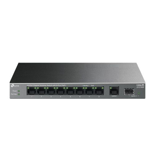 TP-Link LiteWave 10-Port Gigabit Desktop Switch with 8-Port PoE+ (LS1210GP)