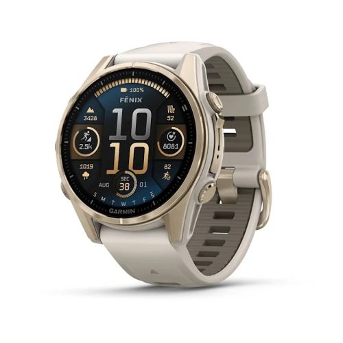 Garmin fenix 8 3.3 cm (1.3") AMOLED 43 mm Digital 416 x 416 pixels Touchscreen Gold Wi-Fi GPS (satellite) (010-02903-11)