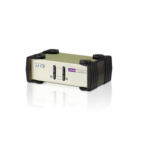 Aten 2-Port USB - PS/2 VGA KVM Switch (KVM Cables included) (CS-82U)
