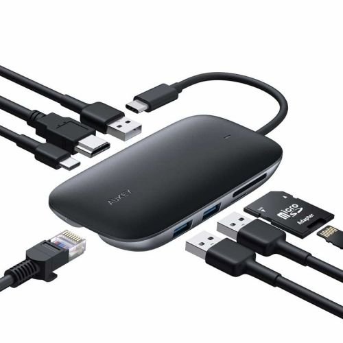 AUKEY CB-C71 interface hub 5000 Mbit/s Black (CB-C71)