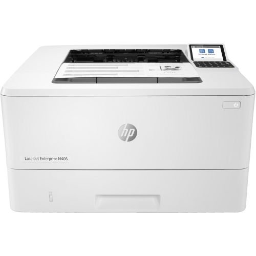 HP LaserJet Enterprise M406dn, Black and white, Printer for Business, Print, Compact Size; Strong Security; Two-sided printing; Energy Efficient; Front-facing USB printing (3PZ15A)