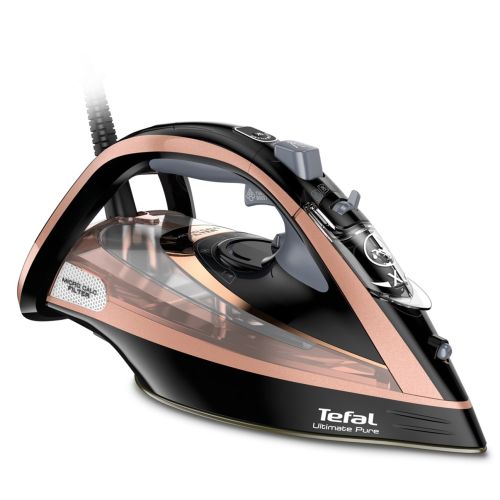Tefal Ultimate Pure FV9845 iron Dry & Steam iron Durilium Autoclean soleplate 3100 W Black, Copper (FV9845E0)