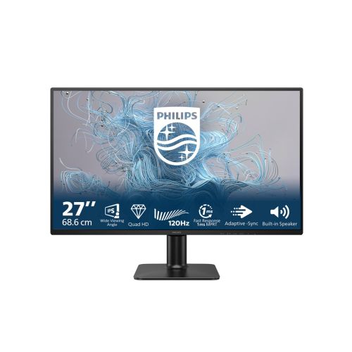 Philips 2000 series 27E2N2500/00 computer monitor 68.6 cm (27") 2560 x 1440 pixels Quad HD LCD Black (27E2N2500/00)
