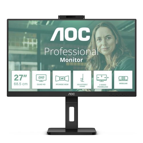 AOC Q27P3QW computer monitor 68.6 cm (27") 2560 x 1440 pixels Quad HD Black (Q27P3QW)