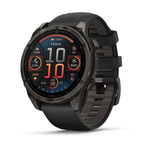 Garmin fenix 8 3.56 cm (1.4") AMOLED 47 mm Digital 454 x 454 pixels Touchscreen Black Wi-Fi GPS (satellite) (010-02904-21)