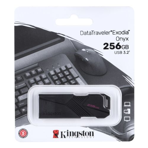 Kingston Technology DataTraveler Exodia Onyx USB flash drive 256 GB USB Type-A 3.2 Gen 1 (3.1 Gen 1) Black (DTXON/256GB)
