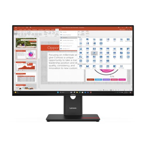 Lenovo ThinkVision T27-40 LED display 68.6 cm (27") 1920 x 1080 pixels Full HD Black (64A5ZAT6EU)