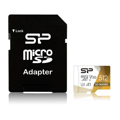 Silicon Power Superior Pro Colorful memory card 512 GB MicroSDXC Class 10 UHS-I + SD adapter (SP512GBSTXDU3V20AB) (SP512GBSTXDU3V20AB)