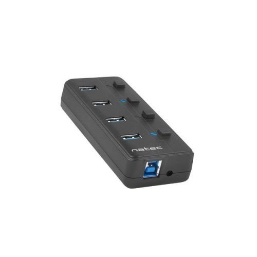 NATEC HUB USB 3.0 MANTIS 2 4-PORTS WITH SWITCH+POWER SUPPLY (NHU-1557)