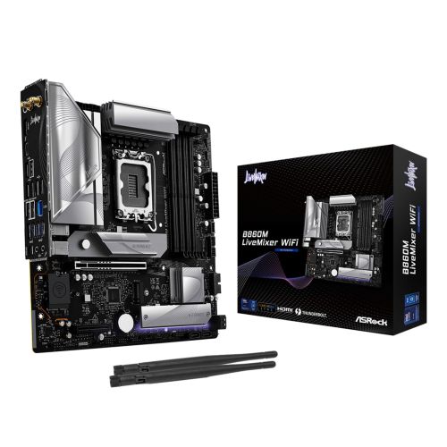 Asrock B860M LiveMixer WiFi Intel B860 LGA 1851 (Socket V1) micro ATX (B860M LiveMixer WiFi)