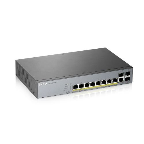 Zyxel GS1350-12HP-EU0101F network switch Managed L2 Gigabit Ethernet (10/100/1000) Grey Power over Ethernet (PoE) (GS1350-12HP-EU0101F)