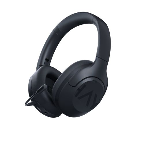 Haylou S30 Pro Black - BT ANC Headset, Detachable Mic, Hi-Res Audio -42Db 2 mode ANC - Protein Leath (S30 Pro-B)