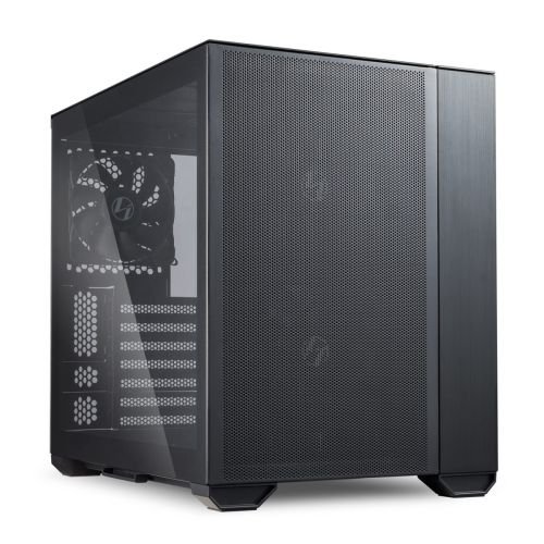 Lian Li O11 AIR MINI Black PC Case ATX / M-ATX with 3 standard Fans (front 120mmx2, rear 120mmx1) Me (G99.O11AMX.00)