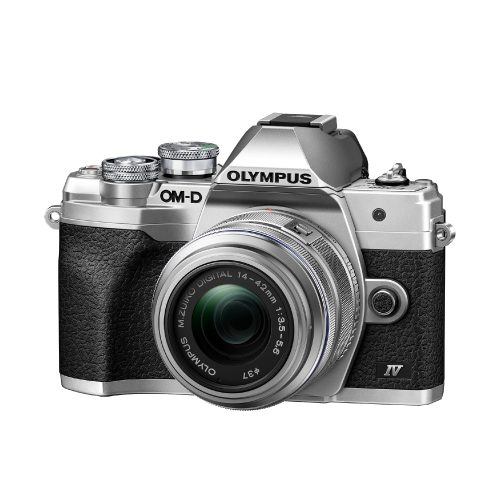 Olympus E-M10 IV Camera 1442 EZ Pancake Kit slv/slv,  M.Zuiko Digital ED 14-42mm F3.5-5.6 EZ silver (V207132SE000)