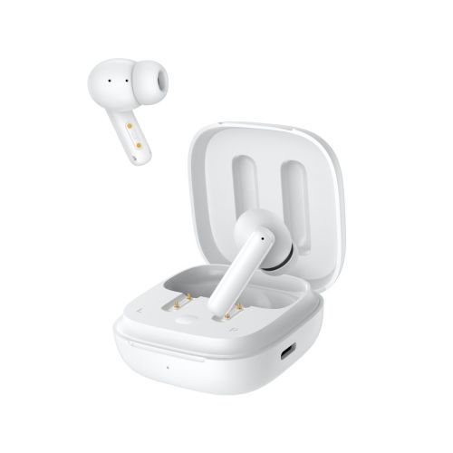 QCY T13 ANC White - TWS 10mm Dynamic Driver, 4-mic 28dB ANC, Bluetooth 5.3, 7hr-30hr, 75ms latency (6957141407899)