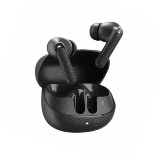 QCY Buds ANC Black (HT15)- 45db ANC TWS Earbuds 35h 5 mic ENC, ear-canal adaptive tech, leather case (QCY-HT15 Black)
