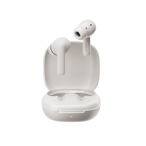 QCY Buds White (QT43) - Noise Reduction Clear Calls TWS Earbuds 35h, 10mm dynamic drivers (QCY-QT43 White)