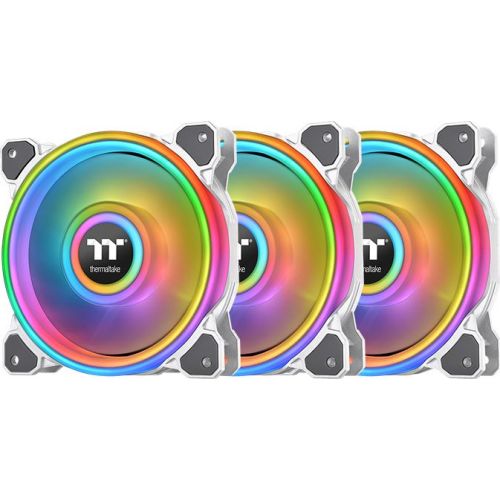 Thermaltake Riing Quad 12 RGB Radiator Fan TT Premium Edition 3 Pack white, set of 3, 1x controller (CL-F100-PL12SW-A)